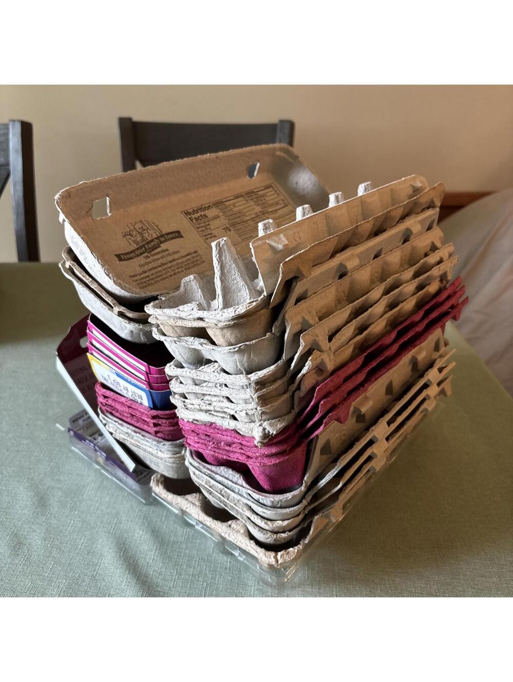 LOT of 14 EMPTY Egg Cartons - Various Sizes